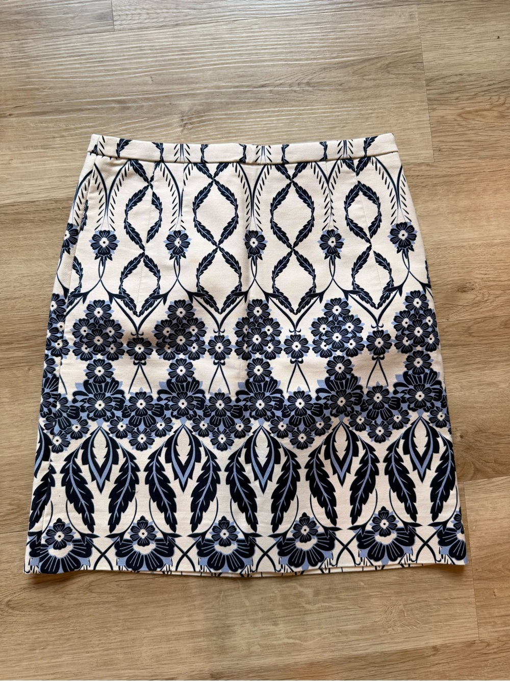 J.Crew Women's Navy Floral Embroidered Pencil Skirt
